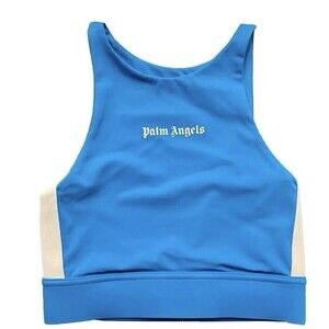Palm Angels Blue Logo Track Training Bra Top L NWT Retail: $290